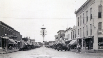 DeWitt, IA business district - Circa early 1920's