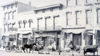 West side of Main St. (6th Ave) DeWitt, Iowa -Circa 1800's