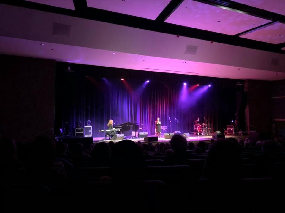 A show being performed at the CDPAC, taken from the perspective of the audience.