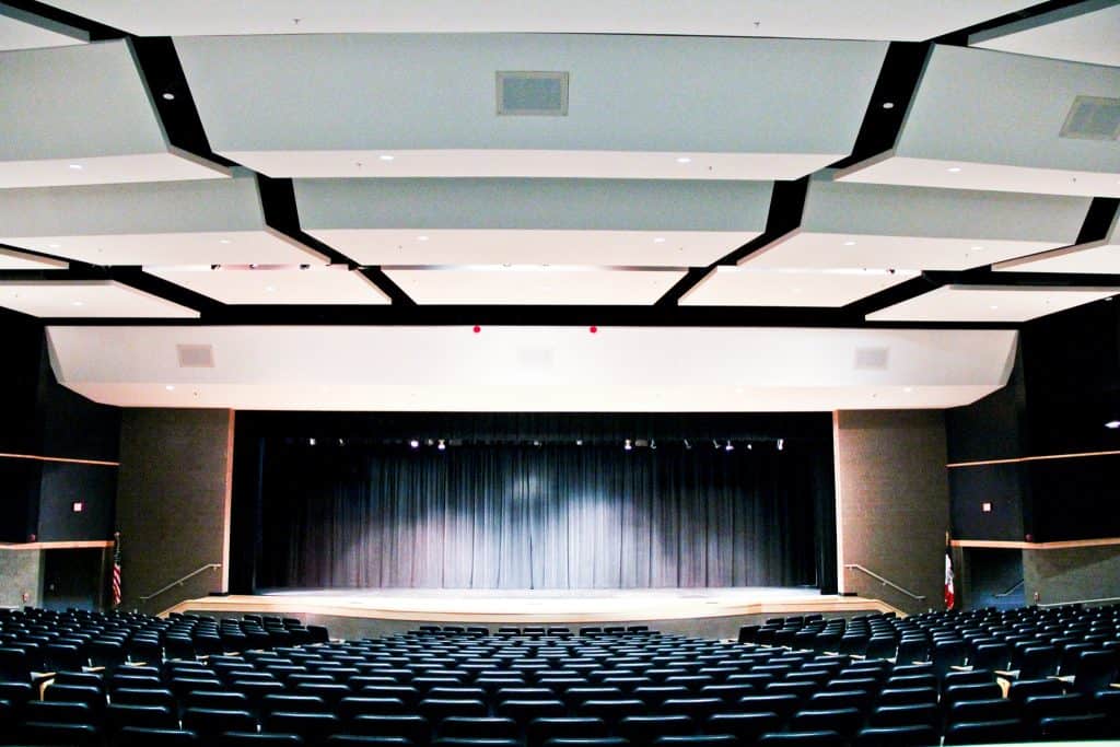 The CDPAC stage, empty.